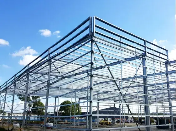Praktiska un skaista prefab metāla tērauda ēka noliktavai