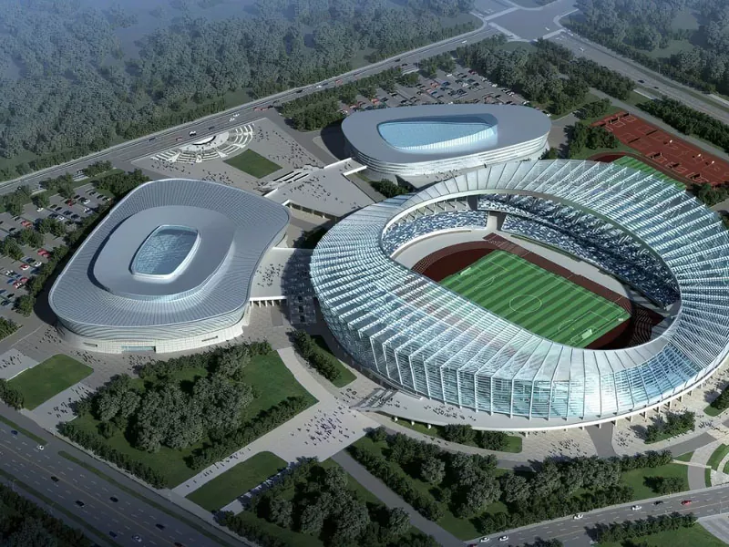 Tērauda konstrukcija sporta centra kompleksam